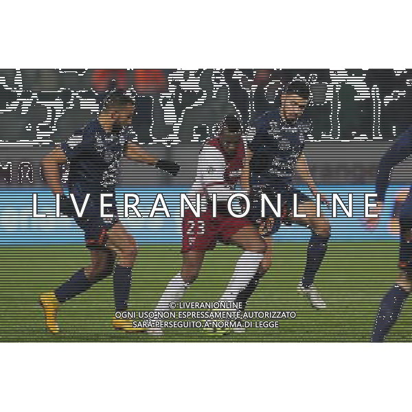 Yeni atito NGBAKOTO / Morgan SANSON - 17.01.2015 - Metz / Montpellier - 21eme journee de Ligue 1 Photo : Fred Marvaux / Icon Sport AG ALDO LIVERANI SAS ONLY ITALY
