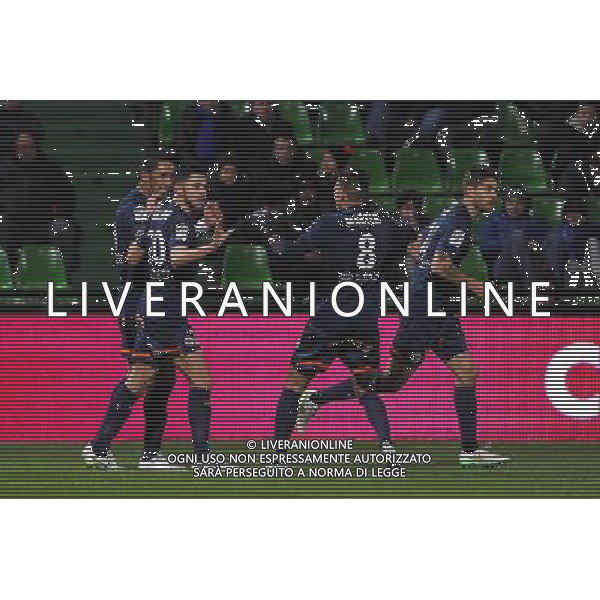 Joie Montpellier - Lucas BARRIOS - 17.01.2015 - Metz / Montpellier - 21eme journee de Ligue 1 Photo : Fred Marvaux / Icon Sport AG ALDO LIVERANI SAS ONLY ITALY