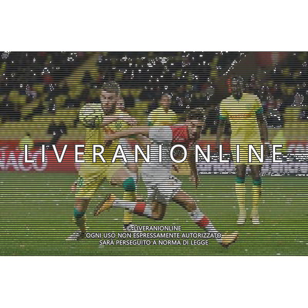 Yannick FERREIRA CARRASCO / Lucas DEAUX - 17.01.2015 - Monaco / Nantes - 21eme journee de Ligue 1 Photo : Serge Haouzi / Icon Sport /Agenzia Aldo Liverani sas -