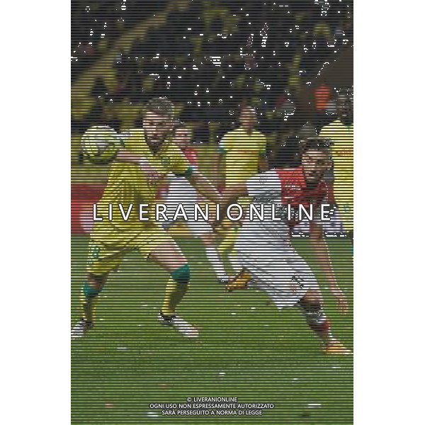 Yannick FERREIRA CARRASCO / Lucas DEAUX - 17.01.2015 - Monaco / Nantes - 21eme journee de Ligue 1 Photo : Serge Haouzi / Icon Sport /Agenzia Aldo Liverani sas -