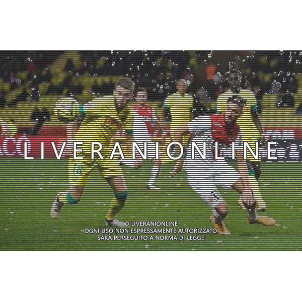 Yannick FERREIRA CARRASCO / Lucas DEAUX - 17.01.2015 - Monaco / Nantes - 21eme journee de Ligue 1 Photo : Serge Haouzi / Icon Sport /Agenzia Aldo Liverani sas -