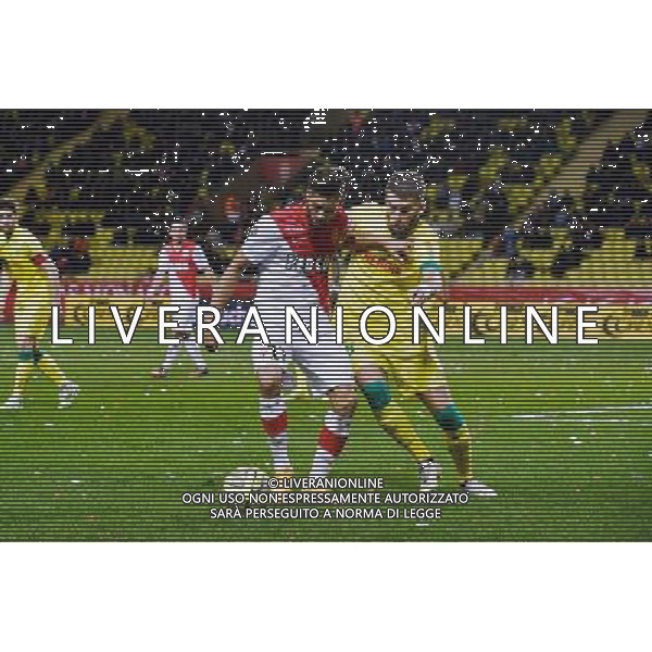 Yannick FERREIRA CARRASCO / Lucas DEAUX - 17.01.2015 - Monaco / Nantes - 21eme journee de Ligue 1 Photo : Serge Haouzi / Icon Sport /Agenzia Aldo Liverani sas -