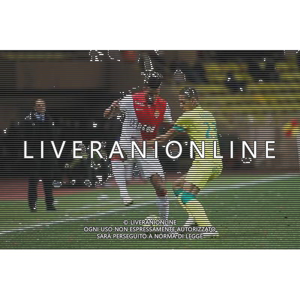 Nabil DIRAR / Yacine BAMMOU - 17.01.2015 - Monaco / Nantes - 21eme journee de Ligue 1 Photo : Serge Haouzi / Icon Sport /Agenzia Aldo Liverani sas -