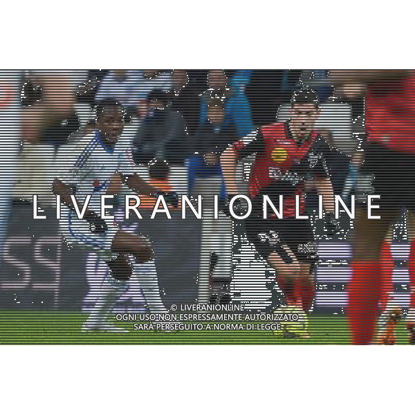 Giannelli IMBULA / Jeremy PIED - 18.01.2015 - Marseille / Guingamp - 21eme journee de Ligue 1 - Photo : Gaston Petrelli / Icon Sport /Agenzia Aldo Liverani sas -