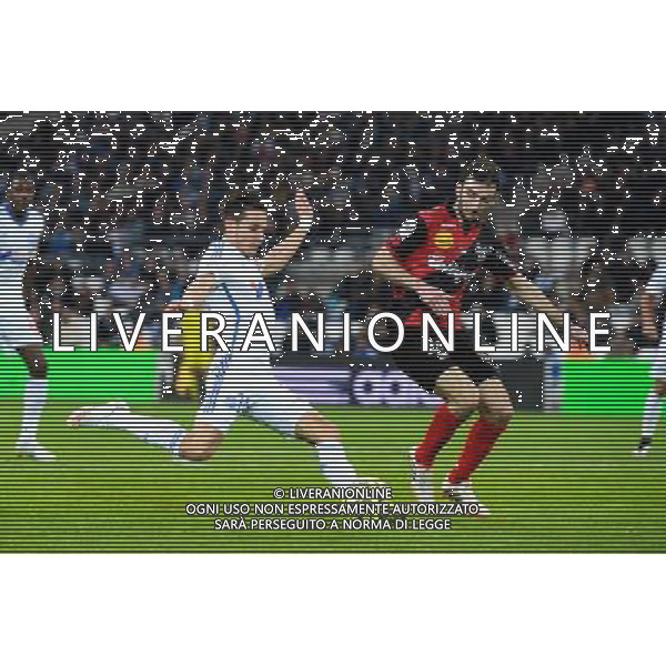 Florian THAUVIN / Christophe KERBRAT - 18.01.2015 - Marseille / Guingamp - 21eme journee de Ligue 1 - Photo : Gaston Petrelli / Icon Sport /Agenzia Aldo Liverani sas -