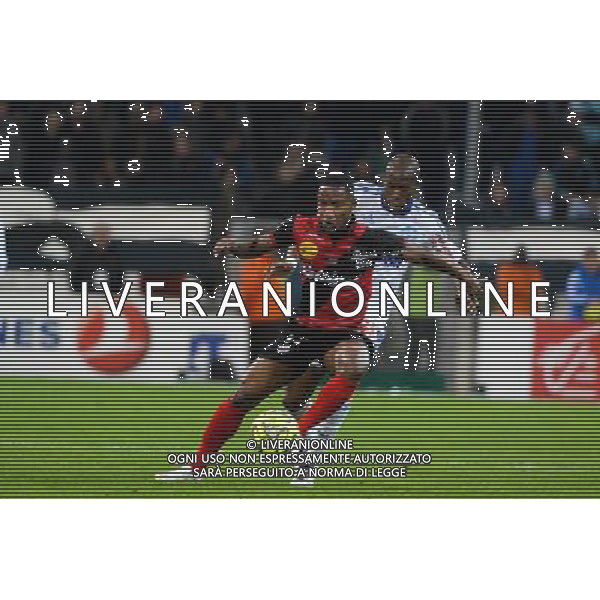 Claudio BEAUVUE / Rod FANNI - 18.01.2015 - Marseille / Guingamp - 21eme journee de Ligue 1 - Photo : Gaston Petrelli / Icon Sport /Agenzia Aldo Liverani sas -