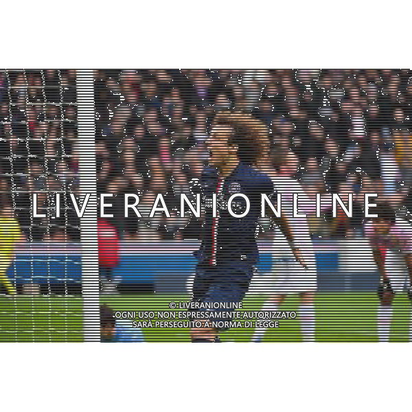 Joie PSG - David LUIZ - 18.01.2015 - Paris Saint Germain / Evian Thonon - 21eme journee de Ligue 1 Photo : Dave Winter / Icon Sport AG ALDO LIVERANI SAS ONLY ITALY
