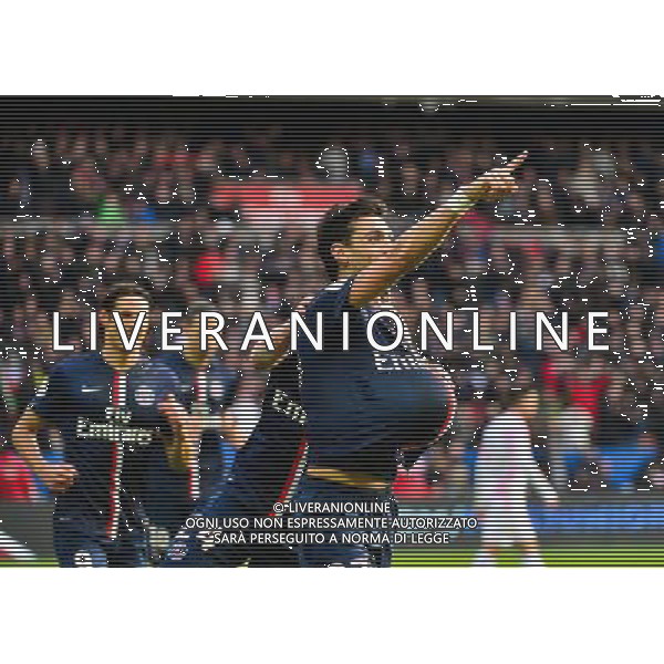 Joie PSG - Javier PASTORE - 18.01.2015 - Paris Saint Germain / Evian Thonon - 21eme journee de Ligue 1 Photo : Dave Winter / Icon Sport AG ALDO LIVERANI SAS ONLY ITALY