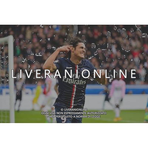 Joie PSG - Edinson CAVANI - 18.01.2015 - Paris Saint Germain / Evian Thonon - 21eme journee de Ligue 1 Photo : Dave Winter / Icon Sport AG ALDO LIVERANI SAS ONLY ITALY