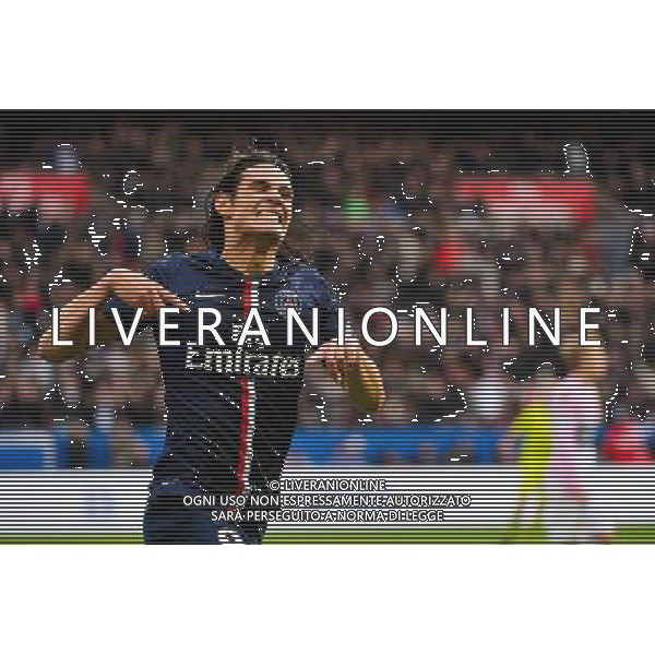 Joie PSG - Edinson CAVANI - 18.01.2015 - Paris Saint Germain / Evian Thonon - 21eme journee de Ligue 1 Photo : Dave Winter / Icon Sport AG ALDO LIVERANI SAS ONLY ITALY