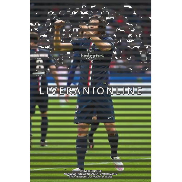 Joie PSG - Edinson CAVANI - 18.01.2015 - Paris Saint Germain / Evian Thonon - 21eme journee de Ligue 1 Photo : Dave Winter / Icon Sport AG ALDO LIVERANI SAS ONLY ITALY
