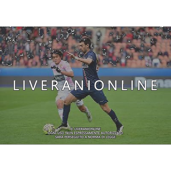Javier PASTORE / Yeltsin TEJEDA - 18.01.2015 - Paris Saint Germain / Evian Thonon - 21eme journee de Ligue 1 Photo : Dave Winter / Icon Sport AG ALDO LIVERANI SAS ONLY ITALY