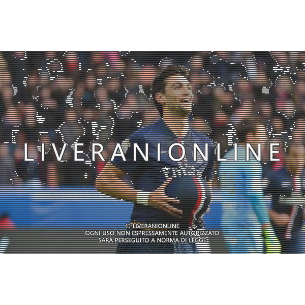 Joie Javier PASTORE - 18.01.2015 - Paris Saint Germain / Evian Thonon - 21eme journee de Ligue 1 Photo : Dave Winter / Icon Sport AG ALDO LIVERANI SAS ONLY ITALY