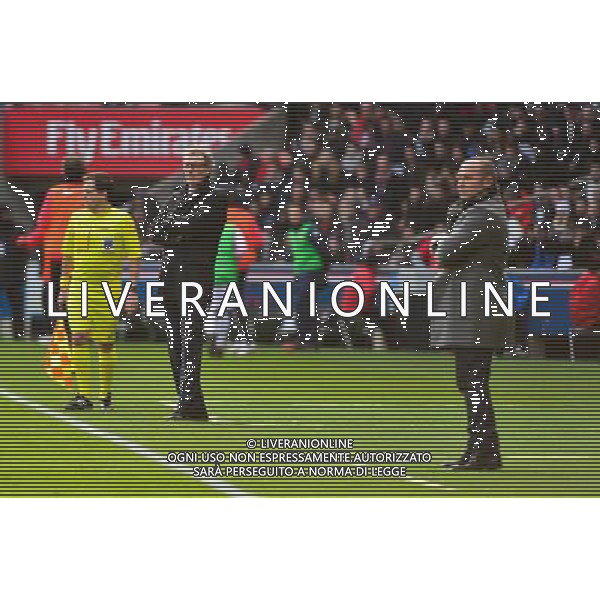 Laurent BLANC / Pascal DUPRAZ - 18.01.2015 - Paris Saint Germain / Evian Thonon - 21eme journee de Ligue 1 Photo : Dave Winter / Icon Sport AG ALDO LIVERANI SAS ONLY ITALY