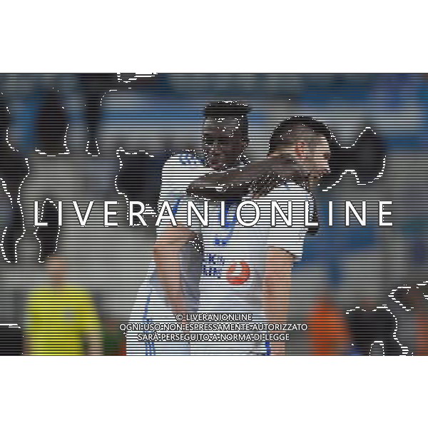 Joie Benjamin MENDY / Andre Pierre GIGNAC - 18.01.2015 - Marseille / Guingamp - 21eme journee de Ligue 1 Photo : Gaston Petrelli / Icon Sport AG ALDO LIVERANI SAS ONLY ITALY