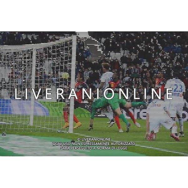 Goal Mario LEMINA - 18.01.2015 - Marseille / Guingamp - 21eme journee de Ligue 1 Photo : Gaston Petrelli / Icon Sport AG ALDO LIVERANI SAS ONLY ITALY
