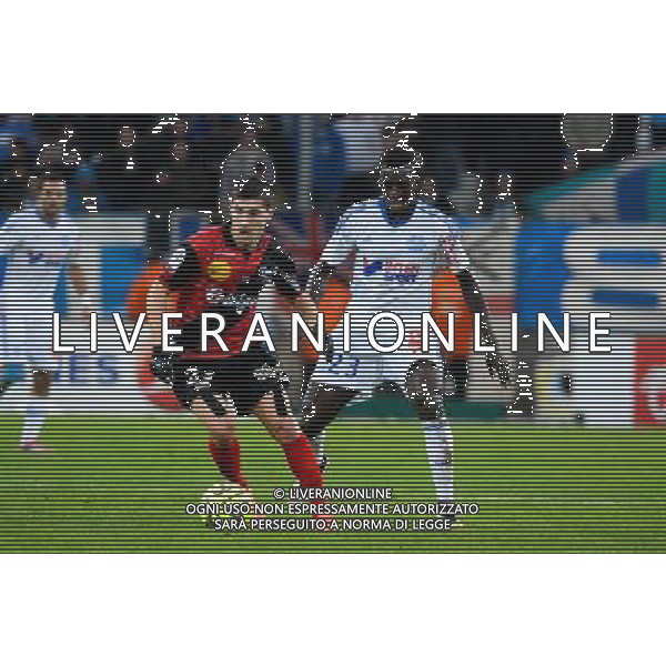 Jeremy PIED / Benjamin MENDY - 18.01.2015 - Marseille / Guingamp - 21eme journee de Ligue 1 Photo : Gaston Petrelli / Icon Sport AG ALDO LIVERANI SAS ONLY ITALY