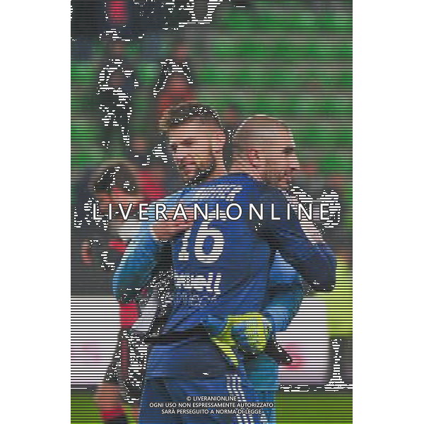 Benoit Costil / Stephane Ruffier - 18.01.2015 - Rennes / Saint Etienne - 21eme journee de Ligue 1 - Photo : Philippe Le Brech / Icon Sport /Agenzia Aldo Liverani Sas - ITALY ONLY - EDITORIAL USE ONLY