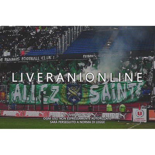 Supporters Saint Etienne - 18.01.2015 - Rennes / Saint Etienne - 21eme journee de Ligue 1 - Photo : Philippe Le Brech / Icon Sport /Agenzia Aldo Liverani Sas - ITALY ONLY - EDITORIAL USE ONLY