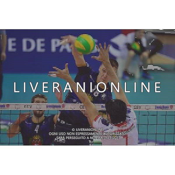 Ardo KREEK / Dragan STANKOVIC - 20.01.2015 - Paris Volley / Treia - Ligue des Champions Photo : Dave Winter / Icon Sport AG ALDO LIVERANI SAS ONLY ITALY
