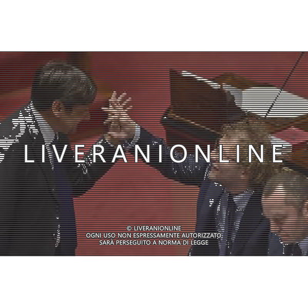 Roma - 21/01/2015 - Palazzo Madama - Discussione del disegno di legge: Disposizioni in materia di elezione della Camera dei deputati - nella foto: Luca Lotti e Dario Stefano / Ph. Fabrizio Corradetti - Ag. Aldo Liverani Sas