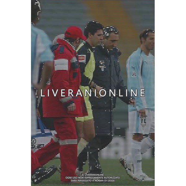 Roma 13/01/2005 Lazio-Cagliari Tim Cup 2004/2005 Nella foto: Infortunio di Preschern Diego.* Ph Gianni Nucci/Aldo Liverani