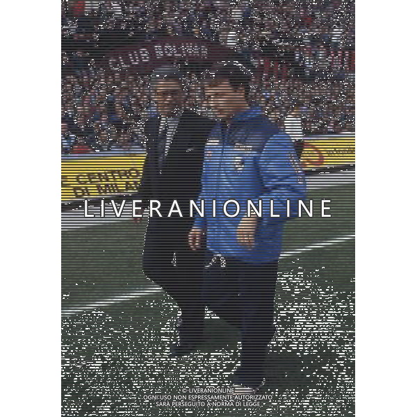 RETROSPETTIVA ILARIO CASTAGNER ALLENATORE NELLA FOTO ILARIO CASTAGNER CON CAMILLO CEDRATI ALL\'INTER AG ALDO LIVERANI SAS