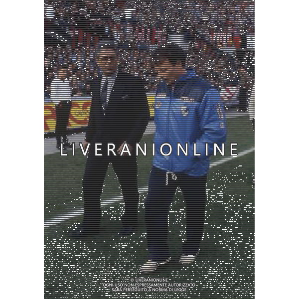 RETROSPETTIVA ILARIO CASTAGNER ALLENATORE NELLA FOTO ILARIO CASTAGNER CON CAMILLO CEDRATI ALL\'INTER AG ALDO LIVERANI SAS