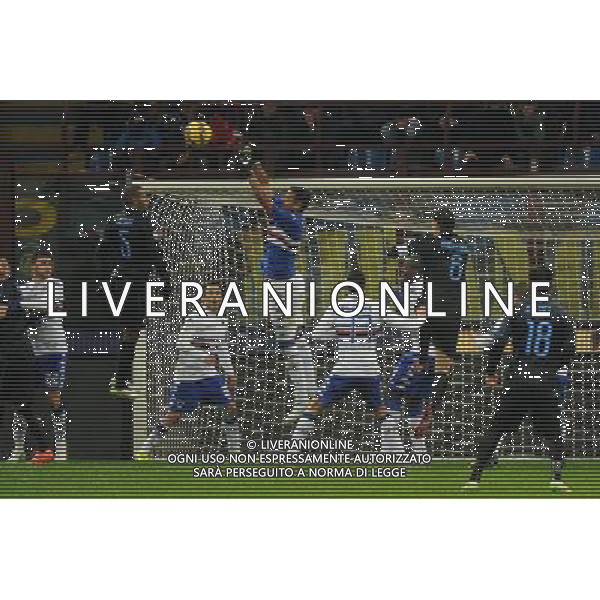 Inter vs Sampdoria Coppa Italia Tim Cup Ottavi di finale Stadio G.Meazza - San Siro Milano 21-01-2015 nella foto Romero in uscita ©Garavaglia/AGENZIA ALDO LIVERANI SAS