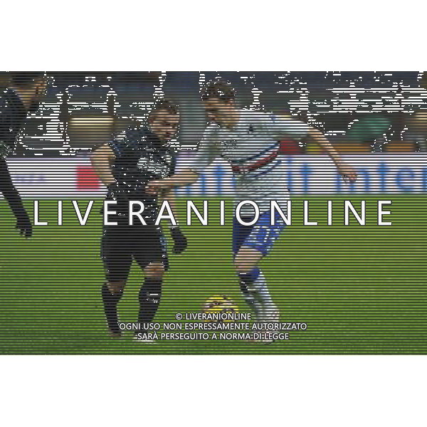 Milano 21-01-2014 TIM Cup - Coppa Italia ottavi di finale Stadio Giuseppe Meazza - San Siro Inter vs Sampdoria nella foto Luka Djordjevic (Sampdoria) e sulla SX Xherdan Shaqiri (Inter) foto Roberto Garavaglia - ag. Aldo Liverani sas