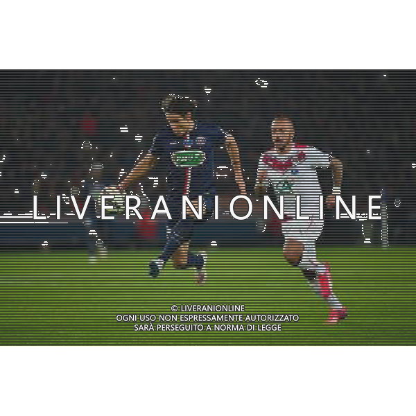Edinson CAVANI / Julien FAUBERT - 21.01.2015 - Paris Saint Germain / Bordeaux - Coupe de France Photo : Dave Winter / Icon Sport AG ALDO LIVERANI SAS ONLY ITALY
