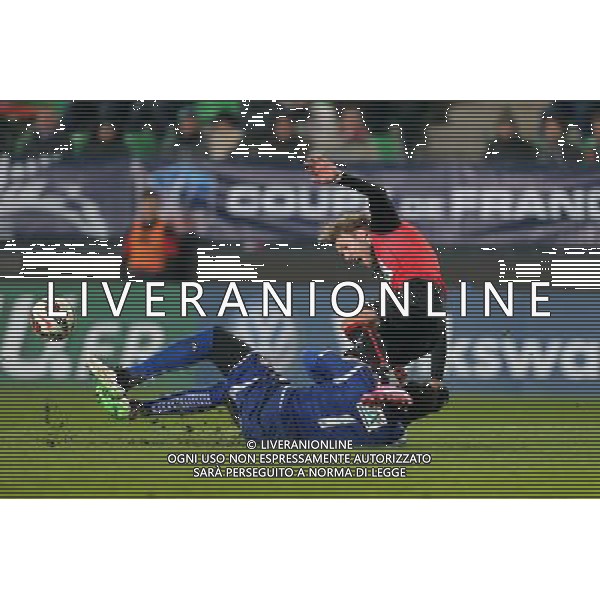 Ola TOIVONEN / Kossi AGASSA - 22.01.2015 - Rennes / Reims - 1/16Finale Coupe de France- Photo : Vincent Michel / Icon Sport *** Local Caption *** AG ALDO LIVERANI SAS ONLY ITALY *** Local Caption *** AG ALDO LIVERANI SAS ONLY ITALY