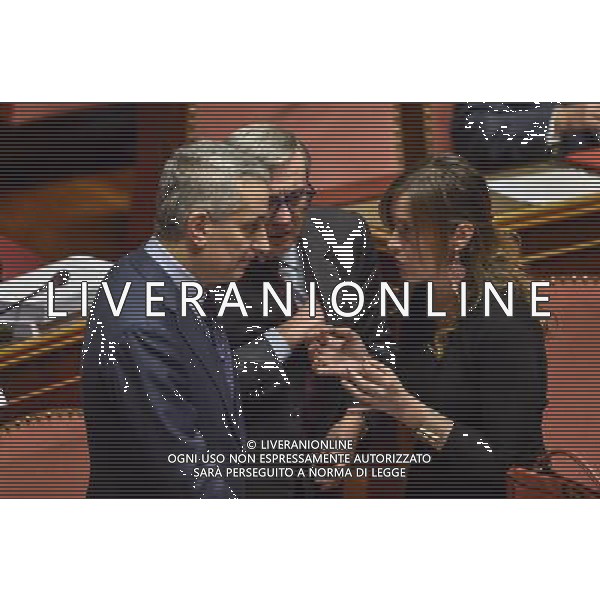 Roma - 23/01/2015 - Palazzo Madama - Discussione del disegno di legge: Disposizioni in materia di elezione della Camera dei deputati - nella foto: Maria Elena Boschi con Gaetano Quagliariello e Maurizio Sacconi / Ph. Fabrizio Corradetti - Ag. Aldo Liverani Sas