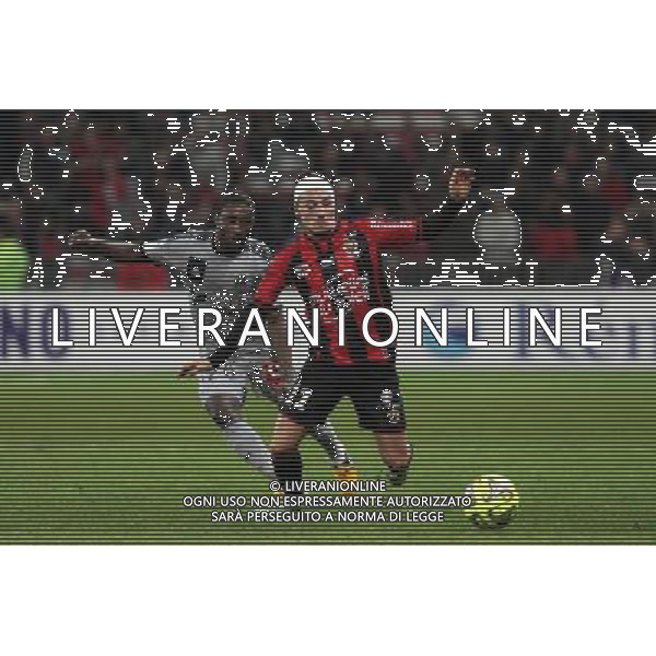 Brice DJADJEDJE / Eric BAUTHEAC - 23.01.2015 - Nice / Marseille - 22eme journee de Ligue 1 Photo : Jean Christophe Magnenet / Icon Sport AG ALDO LIVERANI SAS ONLY ITALY
