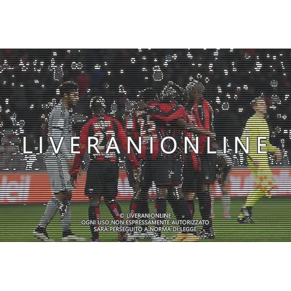 Joie Nice - Nampalys MENDY / Romain GENEVOIS / Jordan AMAVI / Albert RAFETRANAINA - 23.01.2015 - Nice / Marseille - 22eme journee de Ligue 1 Photo : Jean Christophe Magnenet / Icon Sport AG ALDO LIVERANI SAS ONLY ITALY
