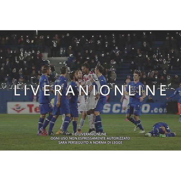 Florian MARANGE / Isaac Kiese THELIN - 24.01.2015 - Bastia / Bordeaux - 22eme journee de Ligue1 Photo : Michel Maestracci / Icon Sport *** Local Caption *** AG ALDO LIVERANI SAS ONLY ITALY *** Local Caption *** AG ALDO LIVERANI SAS ONLY ITALY