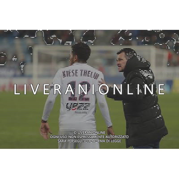 Isaac Kiese THELIN / Willy SAGNOL - 24.01.2015 - Bastia / Bordeaux - 22eme journee de Ligue1 Photo : Michel Maestracci / Icon Sport AG ALDO LIVERANI SAS ONLY ITALY *** Local Caption ***