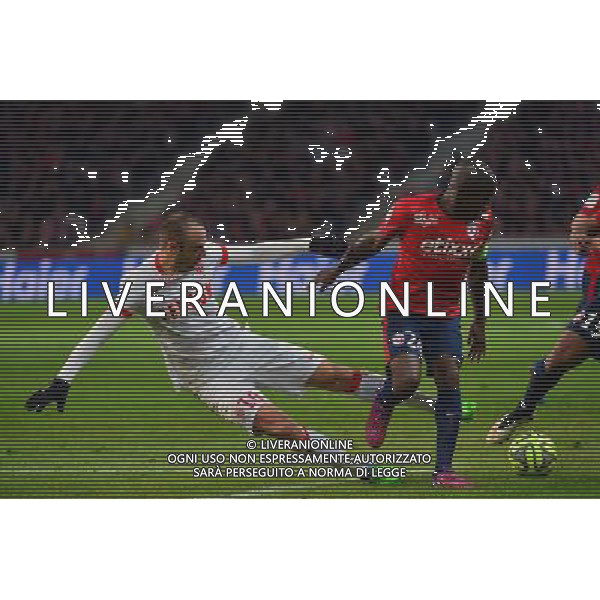 Rio MAVUBA / Dimitar BERBATOV- 24.01.2015 - Lille / Monaco - 22eme journee de Ligue1 Photo : Dave Winter / Icon Sport AG ALDO LIVERANI SAS ONLY ITALY