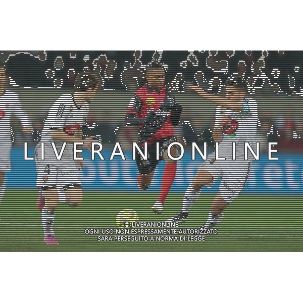 Christophe MANDANNE / Wesley LAUTOA - 24.01.2015 - Guingamp / Lorient - 22eme journee de Ligue1 Photo : Vincent Michel / Icon Sport AG ALDO LIVERANI SAS ONLY ITALY