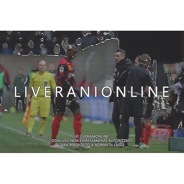 EXPULSION Younousse SANKHARE - 24.01.2015 - Guingamp / Lorient - 22eme journee de Ligue1 Photo : Vincent Michel / Icon Sport *** Local Caption *** AG ALDO LIVERANI SAS ONLY ITALY *** Local Caption *** AG ALDO LIVERANI SAS ONLY ITALY