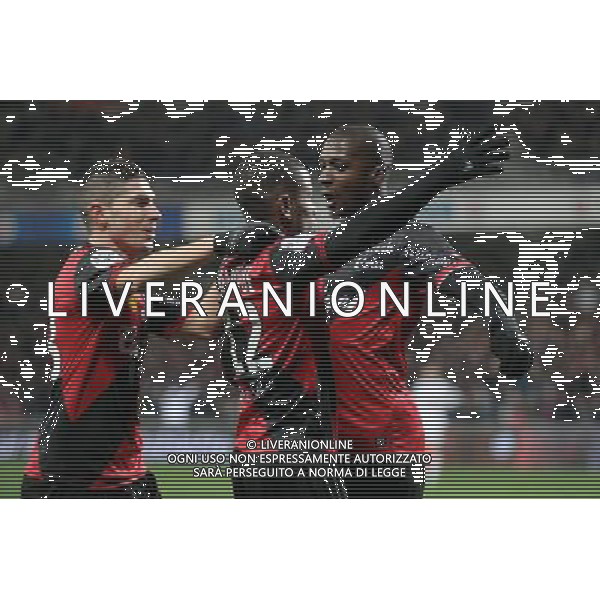 JOIE Claudio BEAUVUE / Younousse SANKHARE / Jeremy PIED - 24.01.2015 - Guingamp / Lorient - 22eme journee de Ligue1 Photo : Vincent Michel / Icon Sport *** Local Caption *** AG ALDO LIVERANI SAS ONLY ITALY *** Local Caption *** AG ALDO LIVERANI SAS ONLY ITALY
