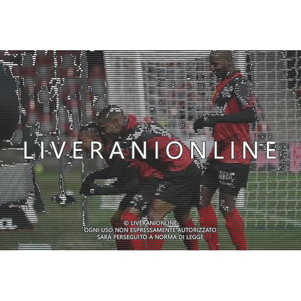 JOIE GUINGAMP / Christophe MANDANNE / Claudio BEAUVUE / Younousse SANKHARE - 24.01.2015 - Guingamp / Lorient - 22eme journee de Ligue1 Photo : Vincent Michel / Icon Sport *** Local Caption *** *** Local Caption ***