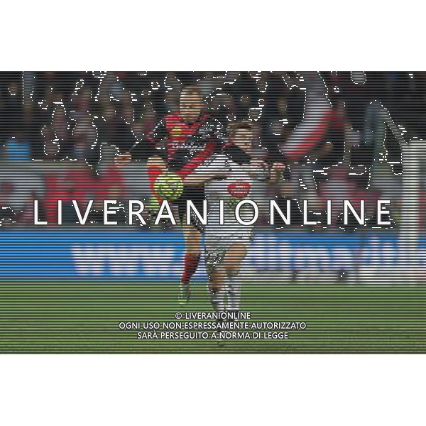 Lars JACOBSEN / Benjamin JEANNOT - 24.01.2015 - Guingamp / Lorient - 22eme journee de Ligue1 Photo : Vincent Michel / Icon Sport AG ALDO LIVERANI SAS ONLY ITALY *** Local Caption ***