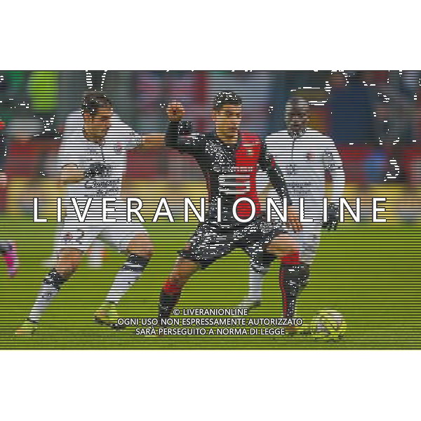 Benjamin ANDRE / Nicolas SEUBE - 25.01.2015 - Rennes / Caen - 22eme journee de Ligue1 Photo : Vincent Michel / Icon Sport *** Local Caption *** AG ALDO LIVERANI SAS ONLY ITALY *** Local Caption *** AG ALDO LIVERANI SAS ONLY ITALY