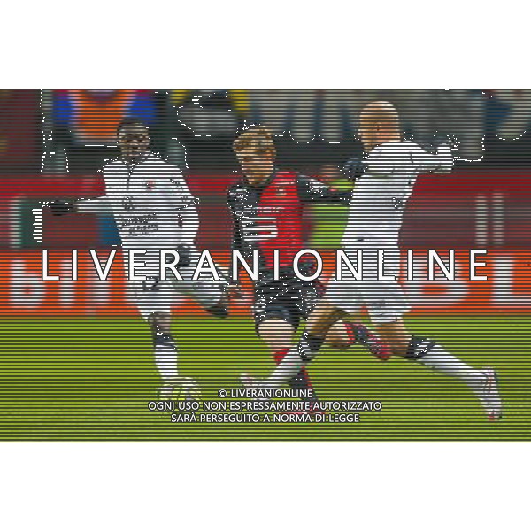 Pedro HENRIQUE / Ala Eddine YAHIA / Dennis APPIAH - 25.01.2015 - Rennes / Caen - 22eme journee de Ligue1 Photo : Vincent Michel / Icon Sport *** Local Caption *** AG ALDO LIVERANI SAS ONLY ITALY *** Local Caption *** AG ALDO LIVERANI SAS ONLY ITALY