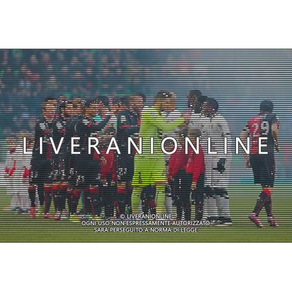 Protocole Avant Match - 25.01.2015 - Rennes / Caen - 22eme journee de Ligue1 Photo : Vincent Michel / Icon Sport *** Local Caption *** AG ALDO LIVERANI SAS ONLY ITALY *** Local Caption *** AG ALDO LIVERANI SAS ONLY ITALY