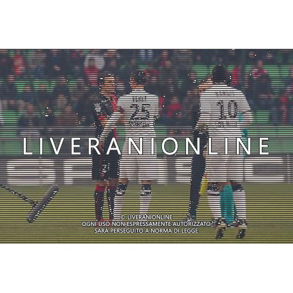 Romain DANZE / Julien FERET - 25.01.2015 - Rennes / Caen - 22eme journee de Ligue1 Photo : Vincent Michel / Icon Sport *** Local Caption *** AG ALDO LIVERANI SAS ONLY ITALY *** Local Caption *** AG ALDO LIVERANI SAS ONLY ITALY