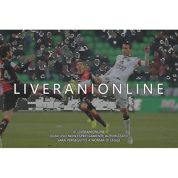 Julien FERET / Sanjin PRCIC - 25.01.2015 - Rennes / Caen - 22eme journee de Ligue1 Photo : Vincent Michel / Icon Sport AG ALDO LIVERANI SAS ONLY ITALY *** Local Caption ***