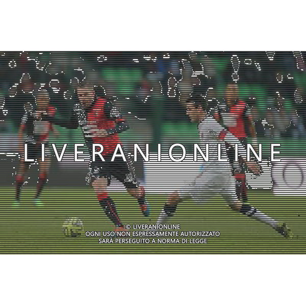 Sylvain ARMAND / Julien FERET - 25.01.2015 - Rennes / Caen - 22eme journee de Ligue1 Photo : Vincent Michel / Icon Sport AG ALDO LIVERANI SAS ONLY ITALY *** Local Caption ***