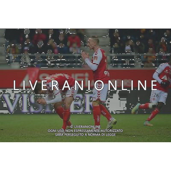 Deception Nicolas DE PREVILLE / Gaetan COURTET - 25.01.2015 - Reims / Lens - 22eme journee de Ligue1 Photo : Dave Winter / Icon Sport AG ALDO LIVERANI SAS ONLY ITALY